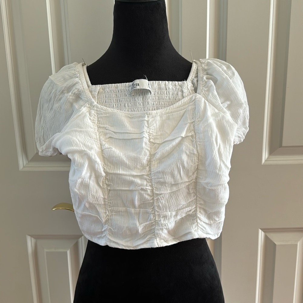 White crop top